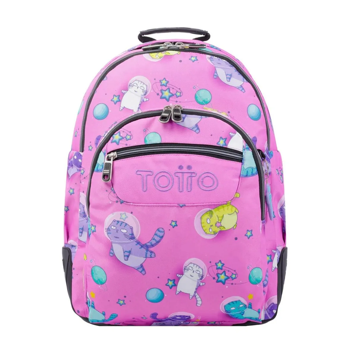 Totto - Mochila escolar gatos astronautas Crayoles