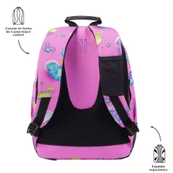 Totto - Mochila escolar gatos astronautas Crayoles