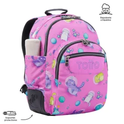 Totto - Mochila escolar gatos astronautas Crayoles