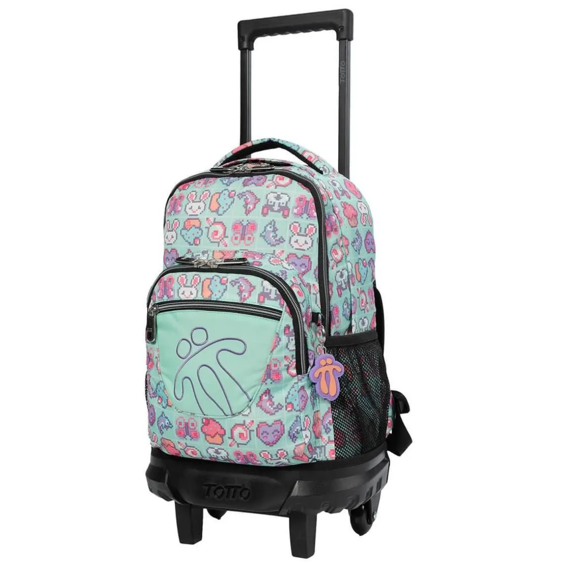Totto - Mochila escolar pequeña con ruedas Resma - Pixedel