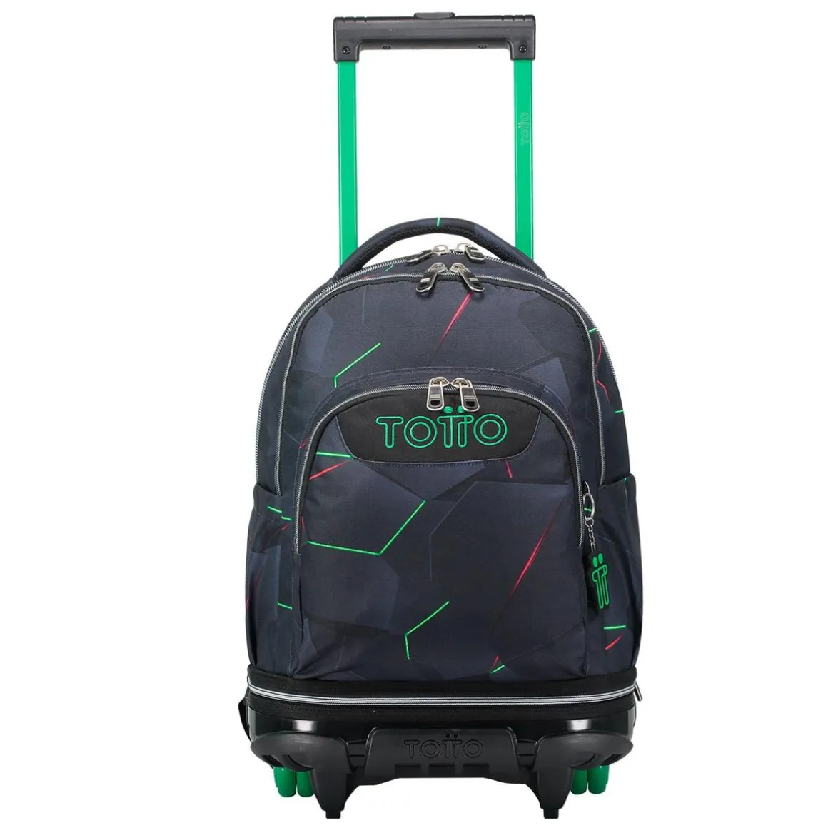 Totto - Mochila escolar ruedas desmontable fractal Tiza
