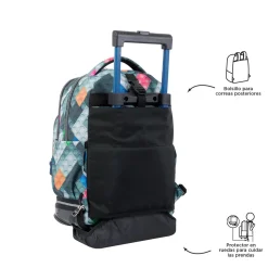 Totto - Mochila escolar ruedas desmontable bloques Tiza