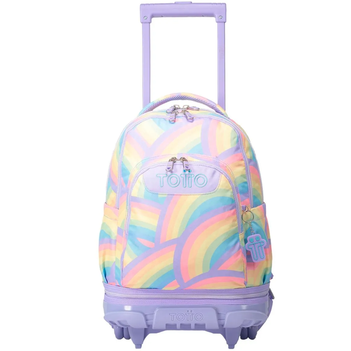 Totto - Mochila escolar ruedas desmontable arcoíris Tiza