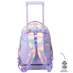 Totto - Mochila escolar ruedas desmontable arcoíris Tiza