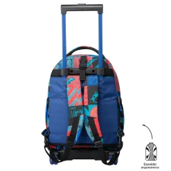Totto - Mochila escolar ruedas desmontable cyber monstruos Tiza