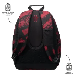 Totto - Mochila escolar tiza roja Crayoles