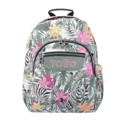 Totto - Mochila escolar tropical cebras Acuarela