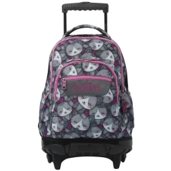 Totto - Mochila Renglones con ruedas Kitten Rose