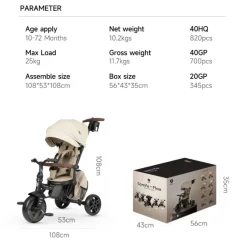 Triciclo Comfo Max 6 en 1 – Beige