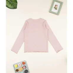 T-shirt rosa de niña manga larga