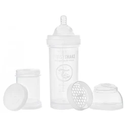 Twistshake - Biberón Anticólicos 330ml Blanco