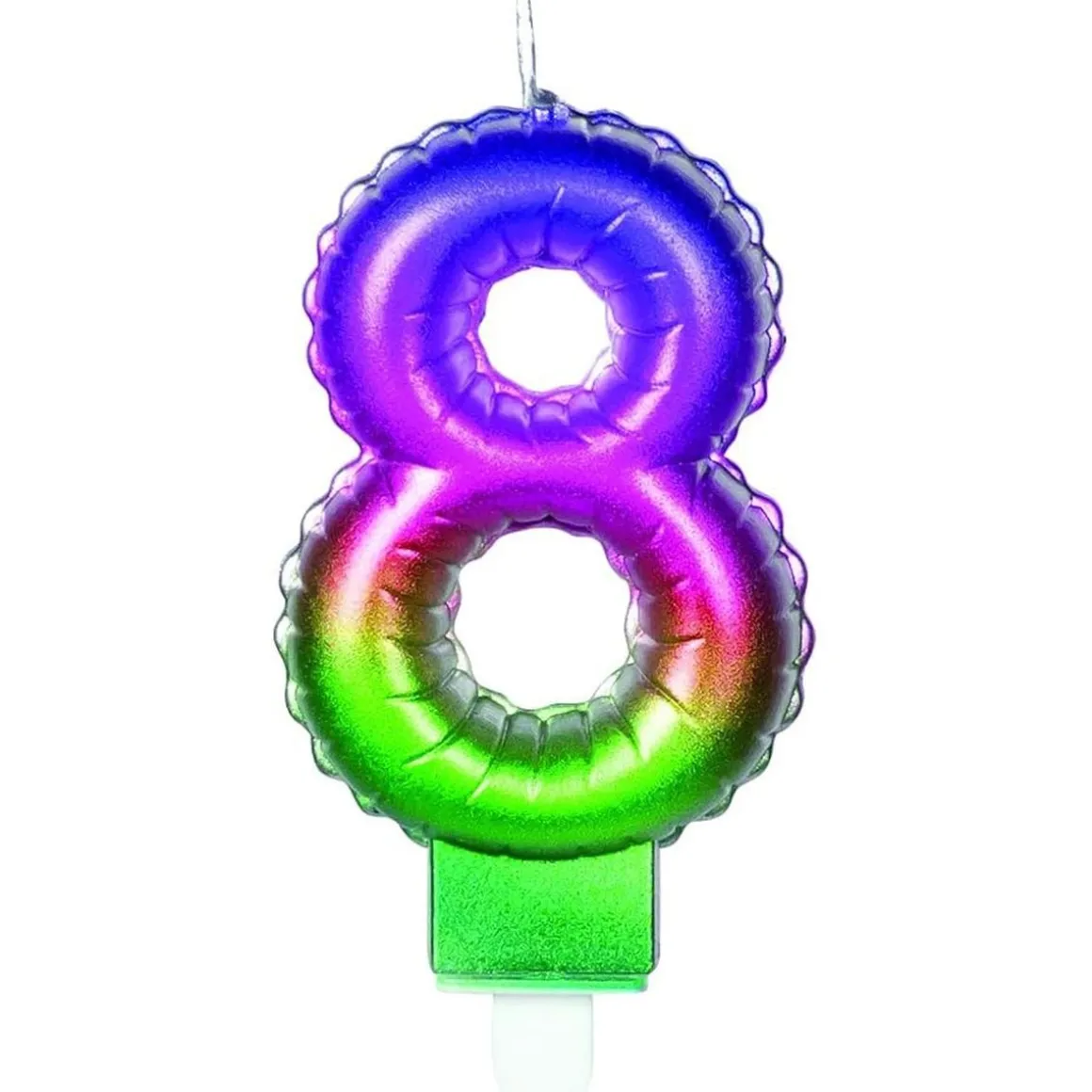 Vela multicolor número 8