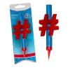 Vela pirotécnica con #