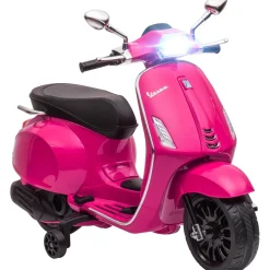 Vespa 6V con música, radio FM y ruedines Rosa