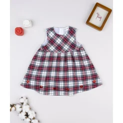 Vestido niña de cuadros tartán