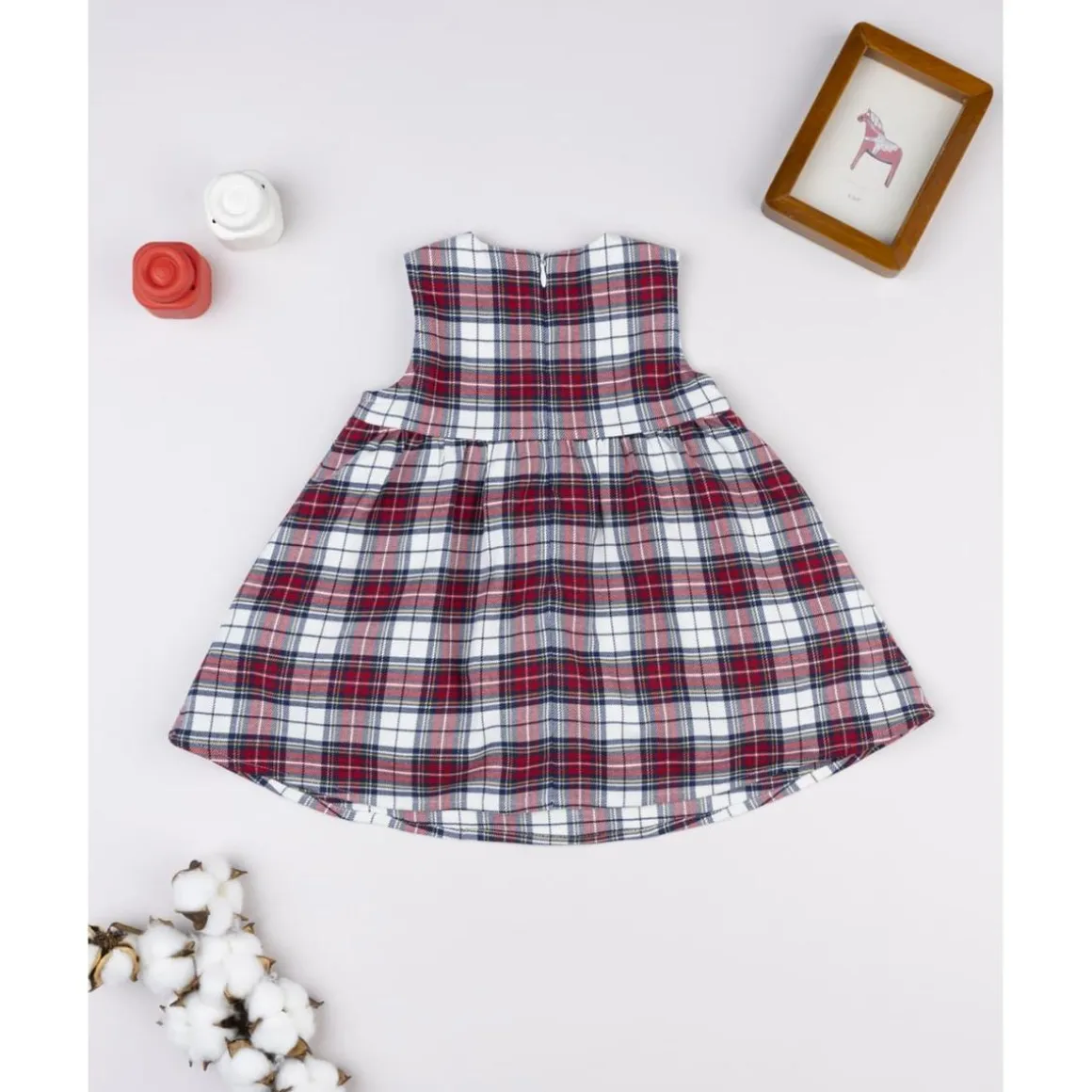 Vestido niña de cuadros tartán