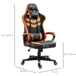 Vinsetto - Silla Gaming naranja-negro