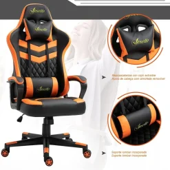 Vinsetto - Silla Gaming naranja-negro