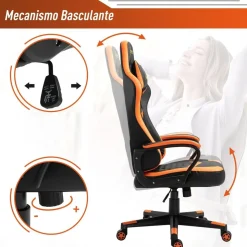 Vinsetto - Silla Gaming naranja-negro