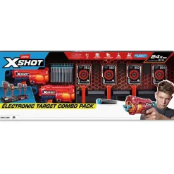 X-Shot - Diana electrónica + 2 lanzadores Fury 4 + 24 dardos
