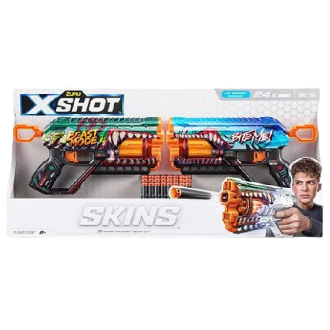 X-Shot - Pack 2 pistolas Skins Blaster Griefer