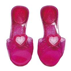 Zapatos princesa corazón rosa 4-6 años