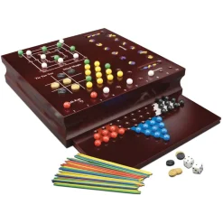 Zig Zag - Caja de madera con 10 juegos clásicos